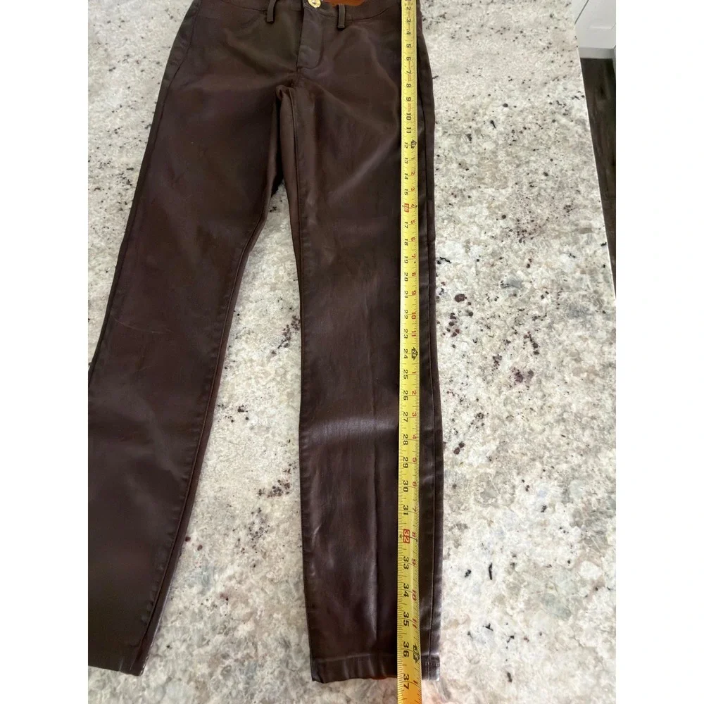 Banana Republic Brown‎ Coated Skinny Pants Size 28